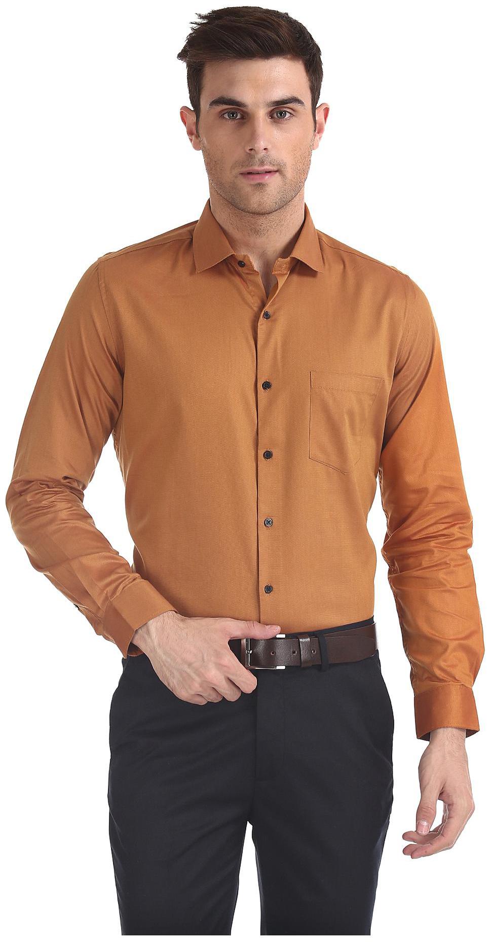 

Excalibur Men Regular fit Formal Shirt - Orange