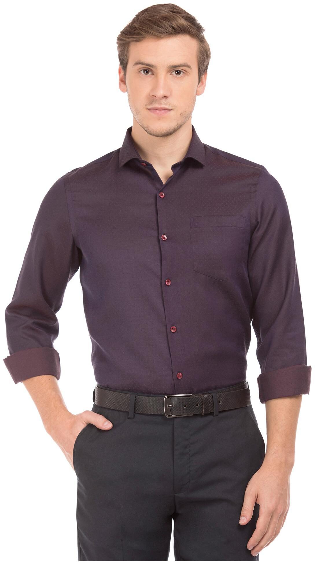 

Excalibur Men Slim fit Formal Shirt - Purple