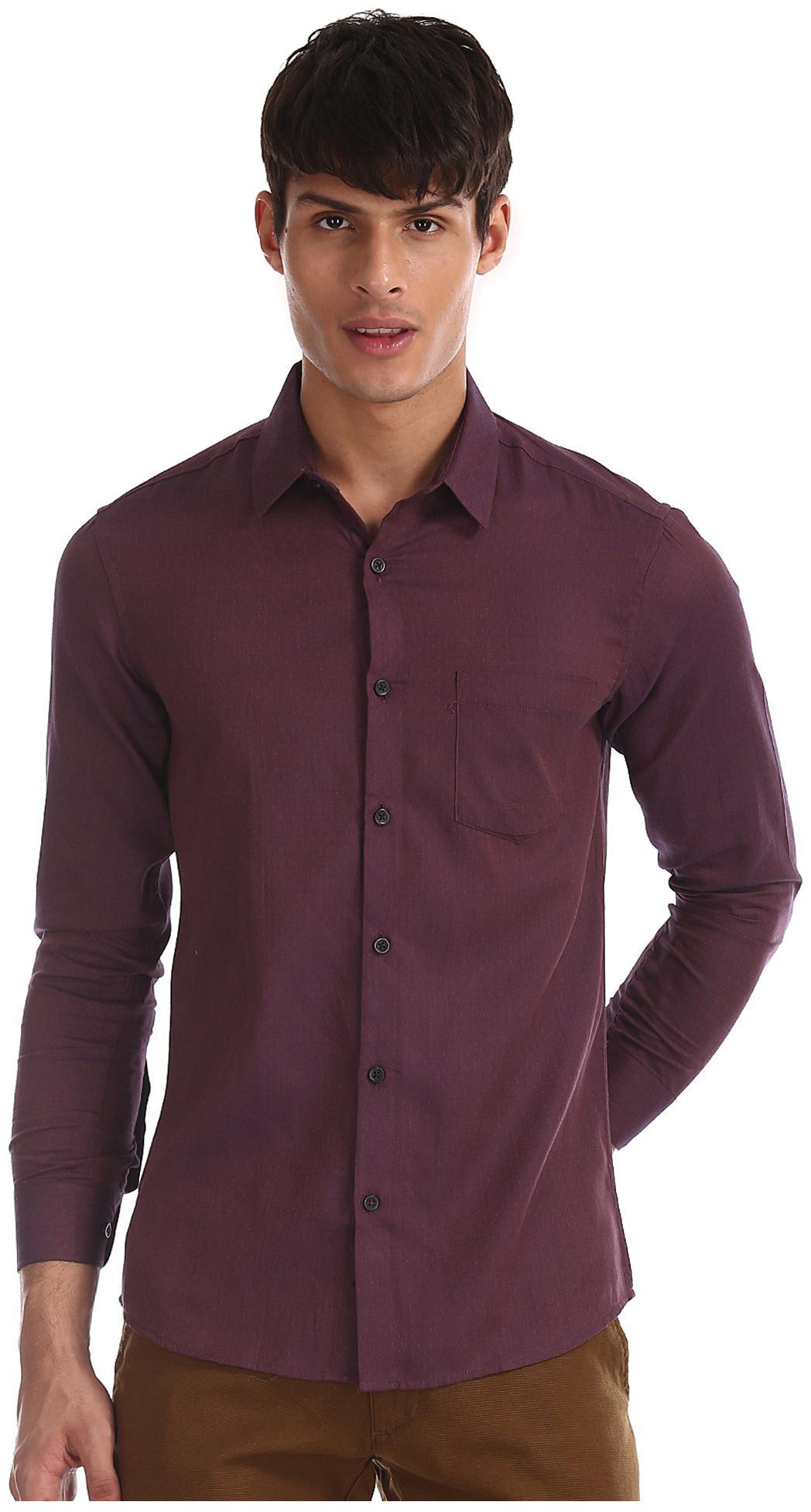 

Excalibur Men Super slim fit Formal Shirt - Red