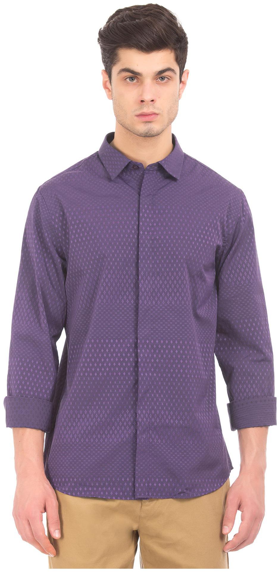 

Excalibur Men Super slim fit Formal Shirt - Purple