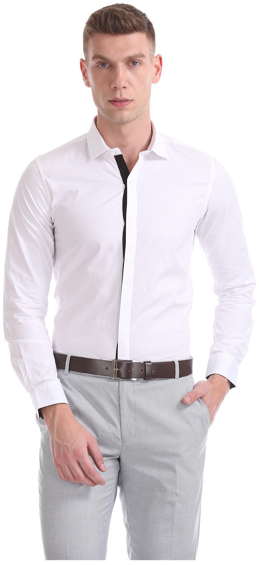 

Excalibur Men Super slim fit Formal Shirt - White