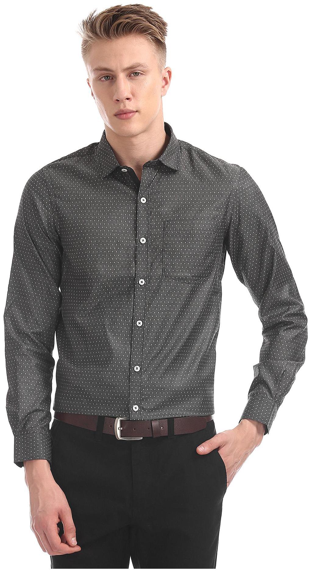 

Excalibur Men Slim fit Formal Shirt - Black