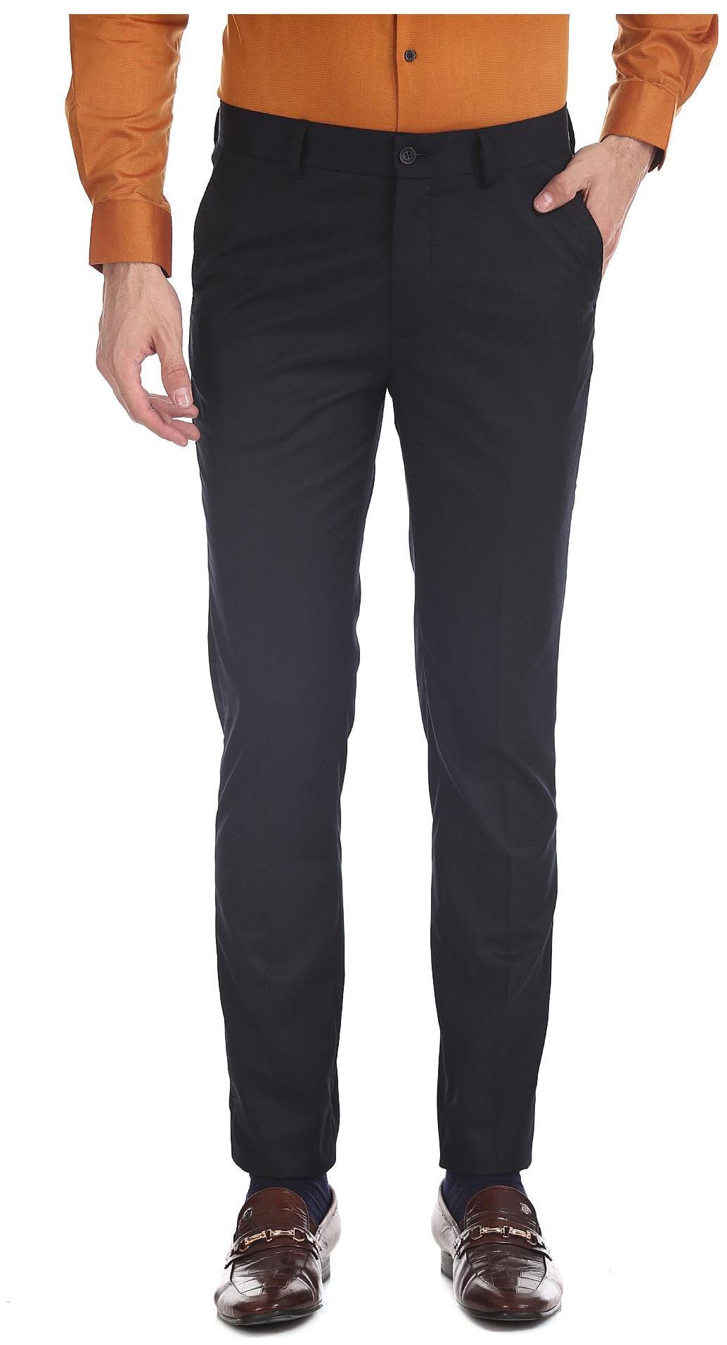

Excalibur Men Solid Skinny Fit Formal Trouser - Blue