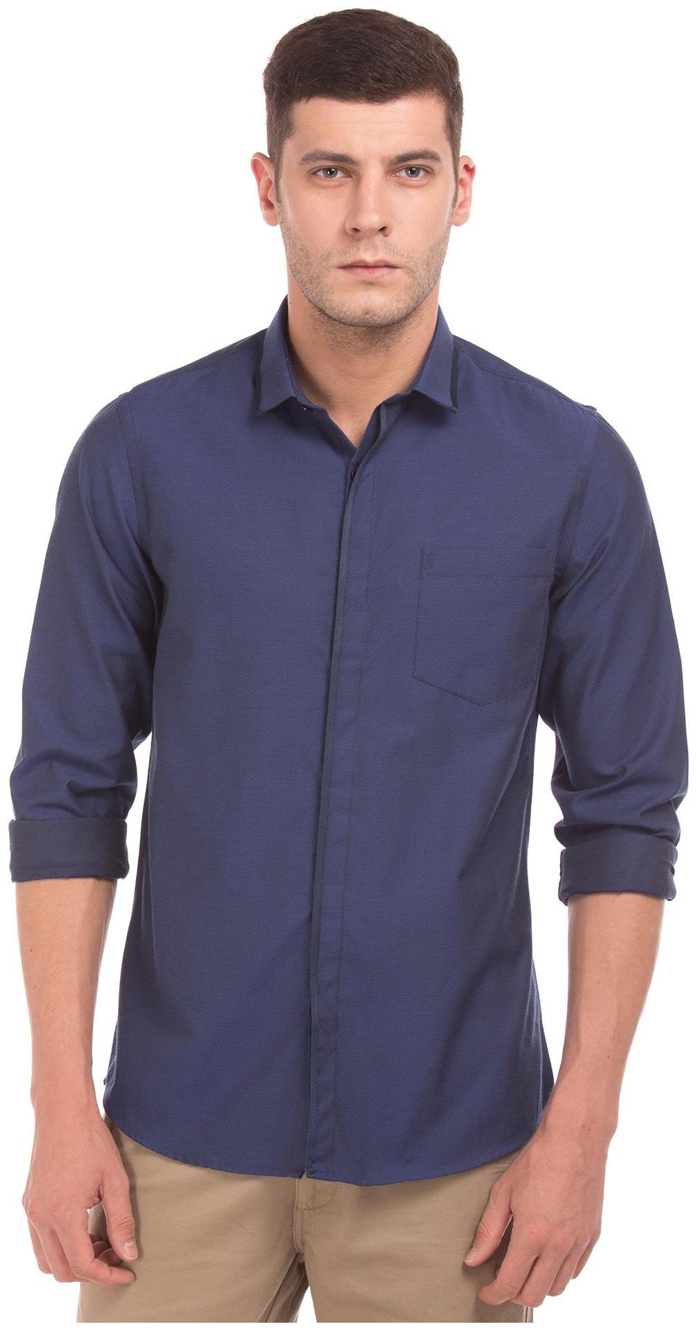 

Excalibur Men Slim fit Formal Shirt - Blue