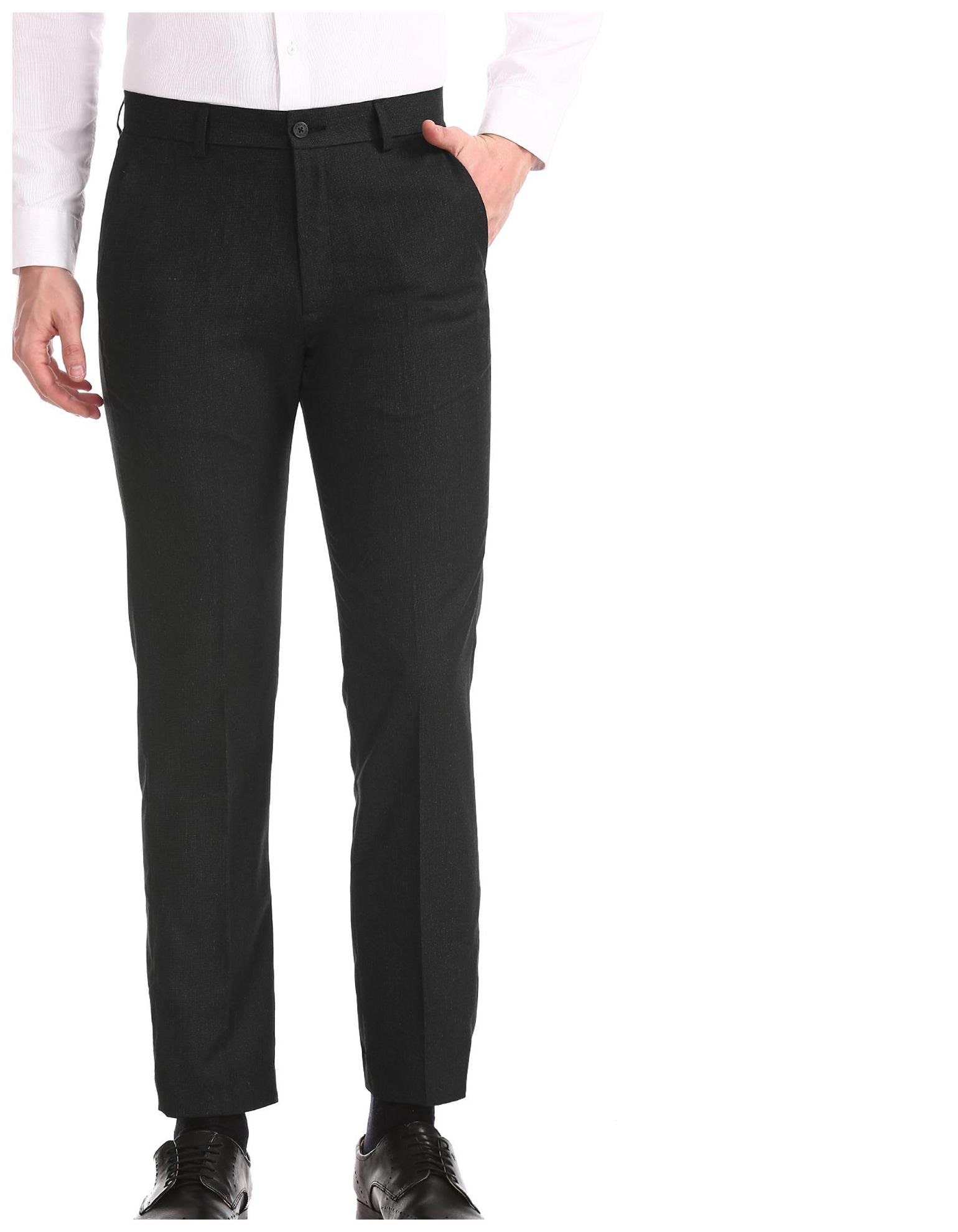 

Excalibur Men Solid Skinny Fit Formal Trouser - Grey