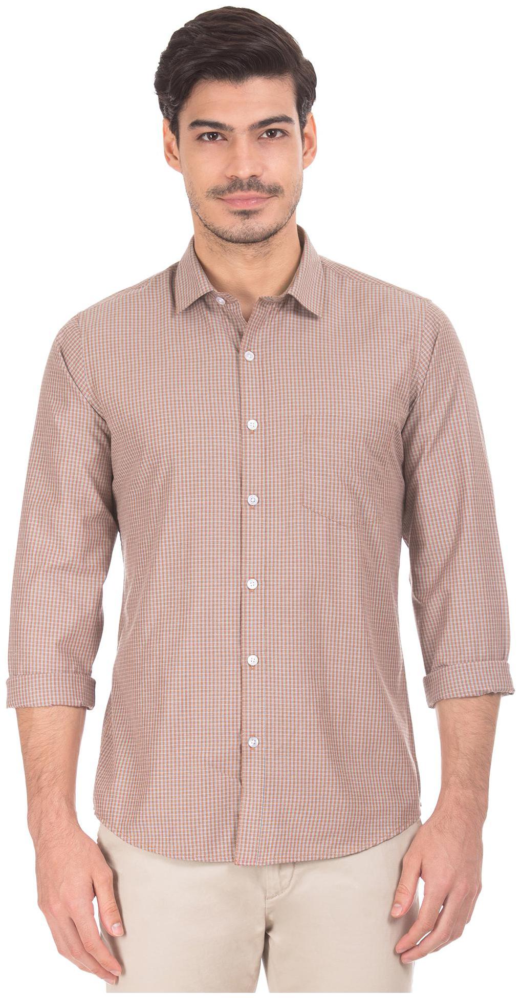 

Excalibur Men Slim fit Formal Shirt - Brown