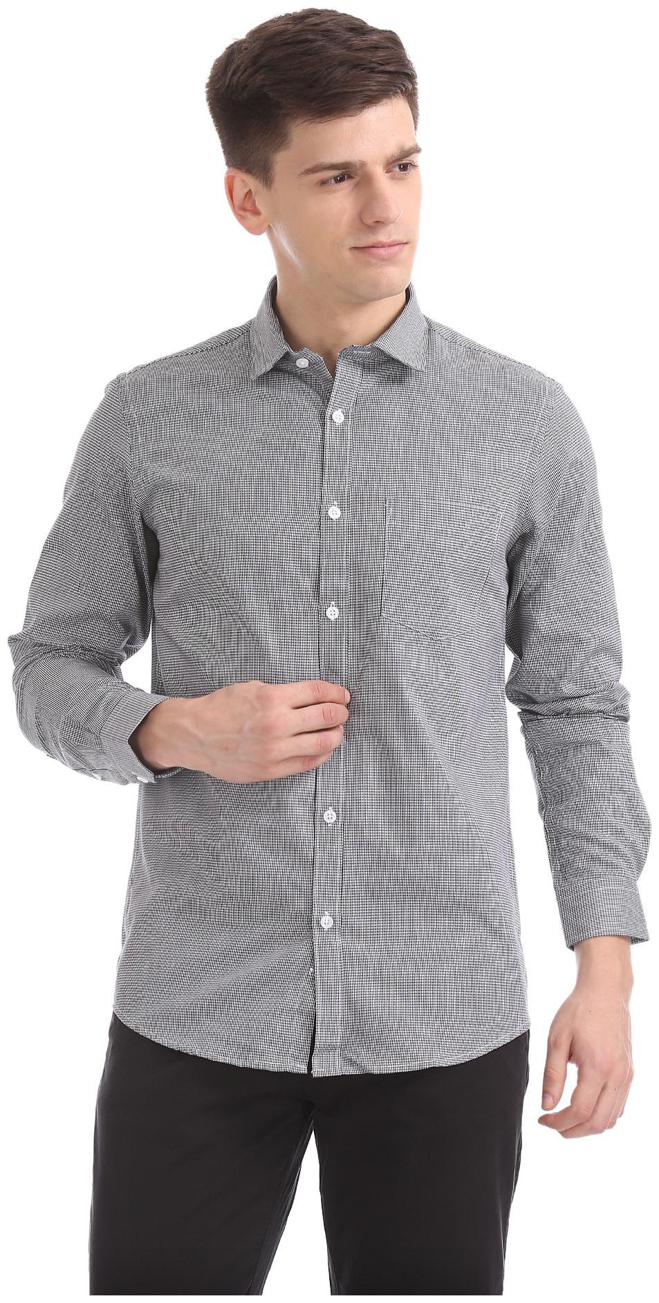 

Excalibur Men Slim fit Formal Shirt - Black