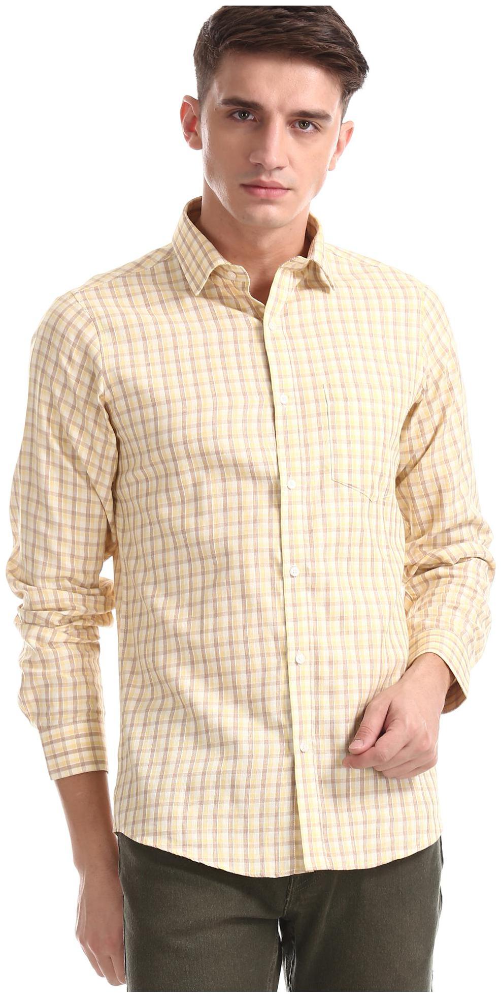 

Excalibur Men Slim fit Formal Shirt - Yellow