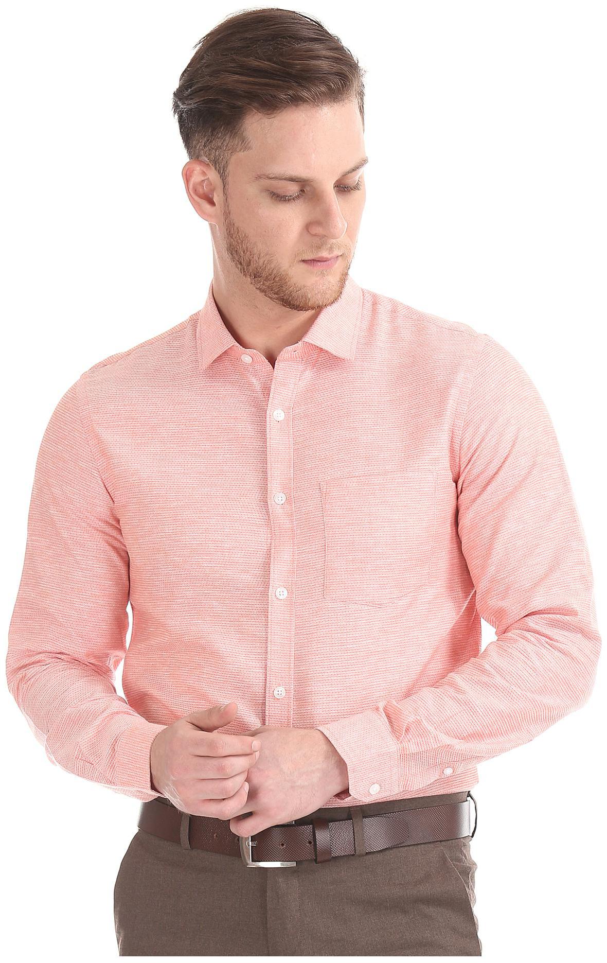 

Excalibur Men Slim fit Formal Shirt - Orange