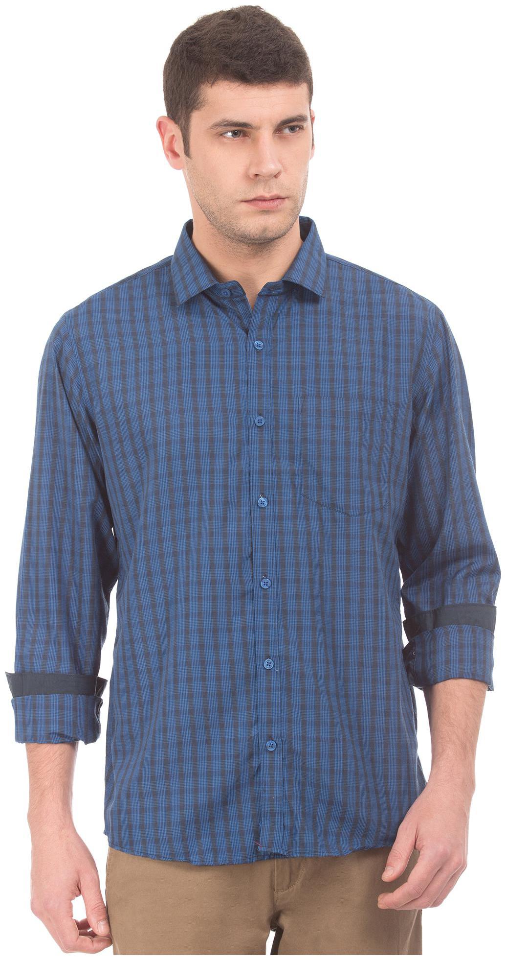 

Excalibur Men Slim fit Formal Shirt - Blue