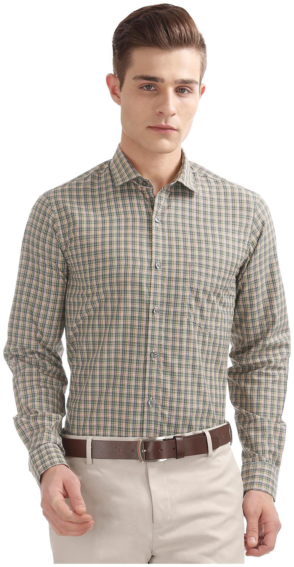 

Excalibur Men Slim fit Formal Shirt - Green