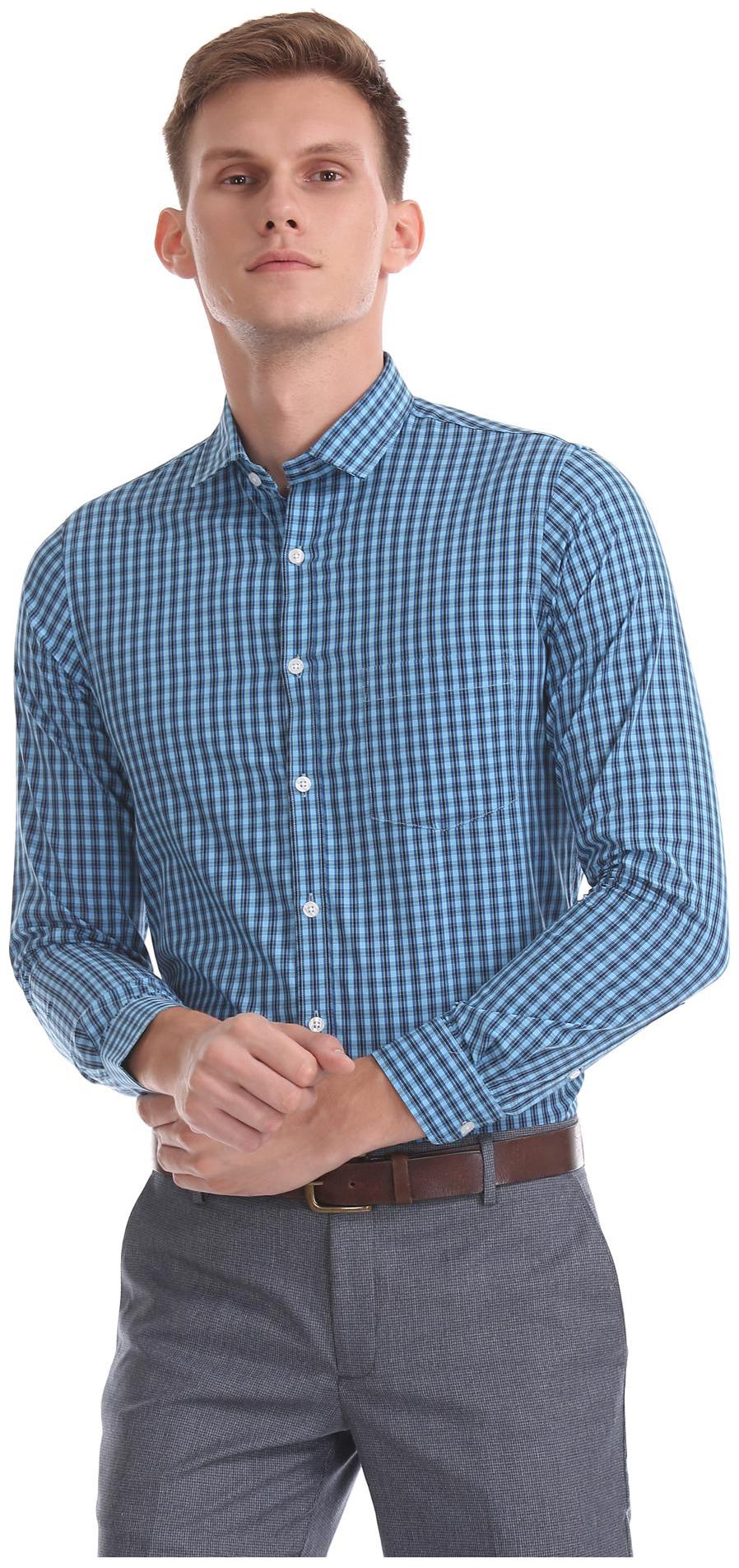 

Excalibur Men Slim fit Formal Shirt - Blue