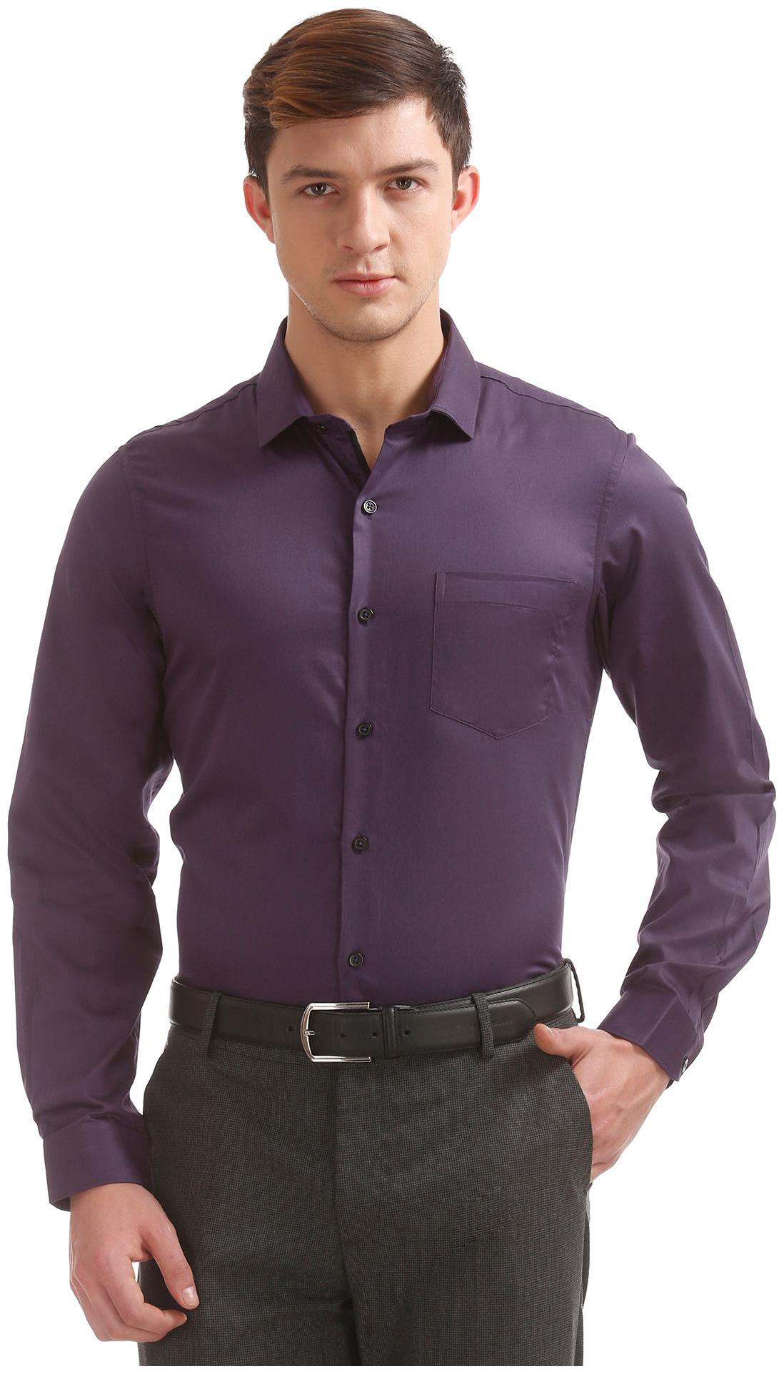 

Excalibur Men Slim fit Formal Shirt - Purple