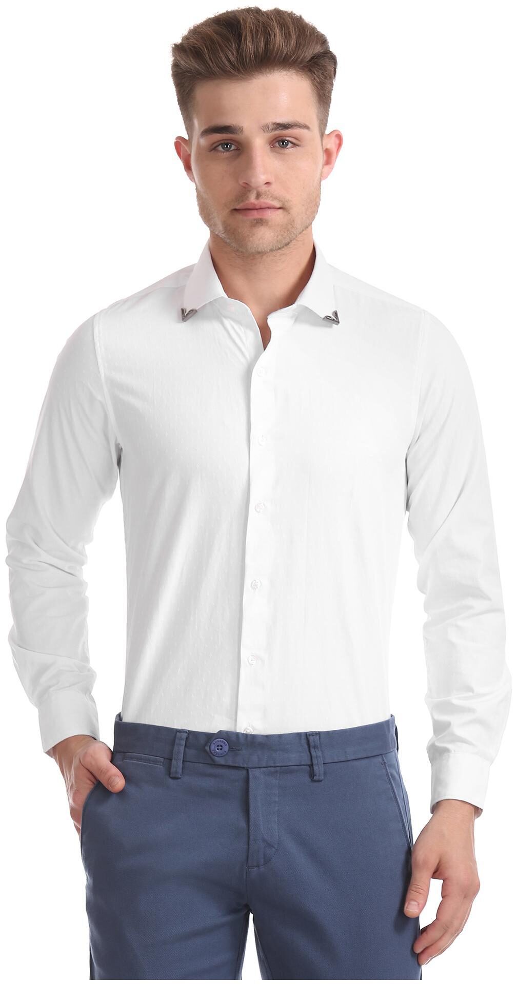 

Excalibur Men Super slim fit Formal Shirt - White