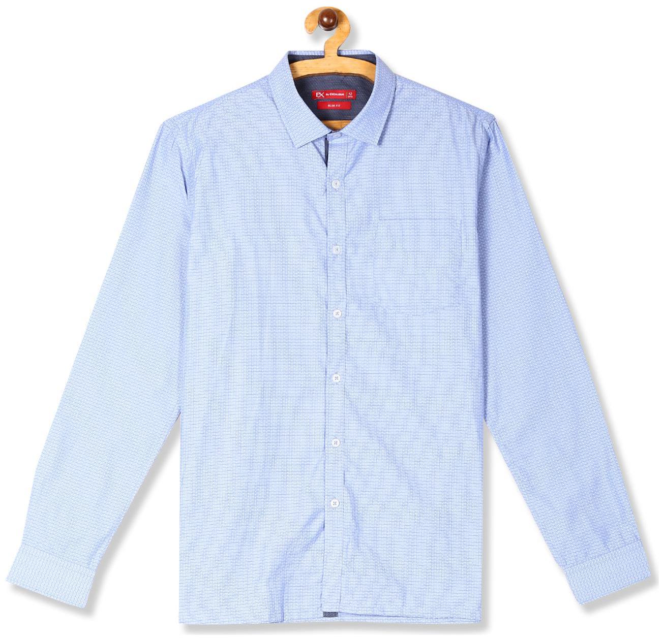 

Excalibur Men Slim fit Formal Shirt - Blue