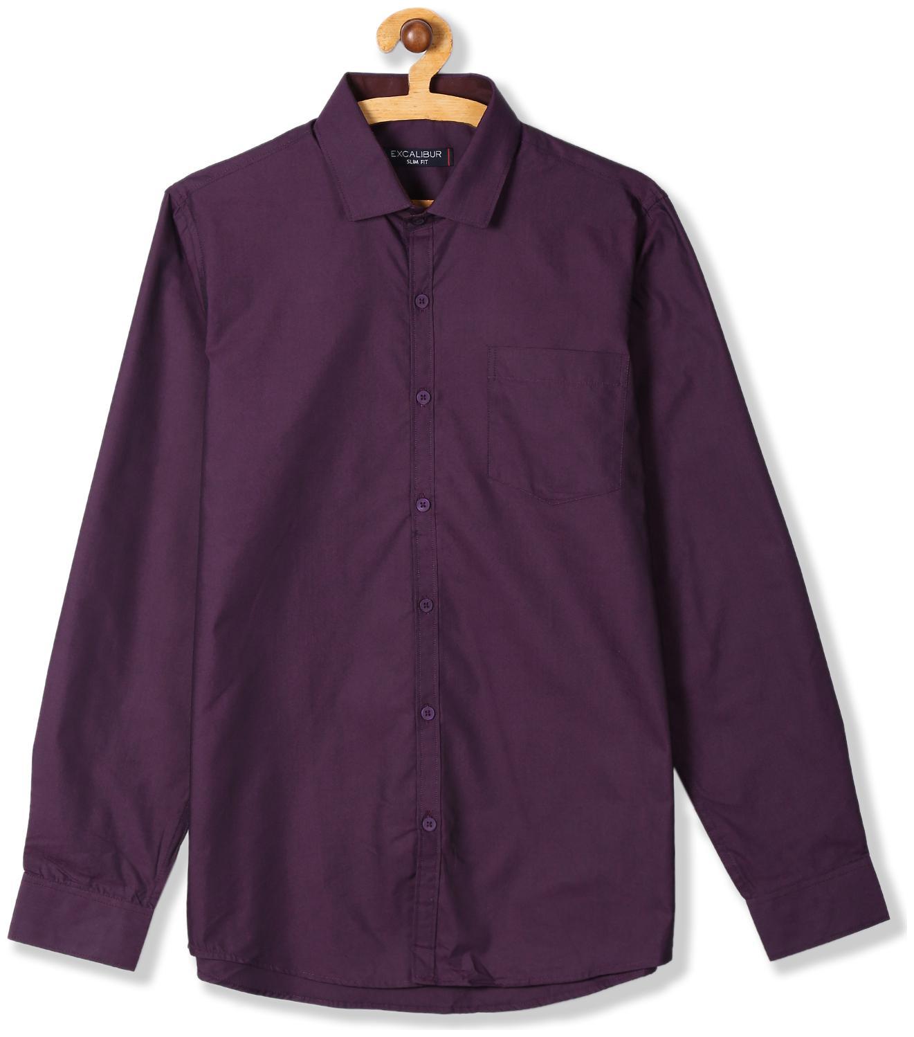 

Excalibur Men Slim fit Formal Shirt - Purple