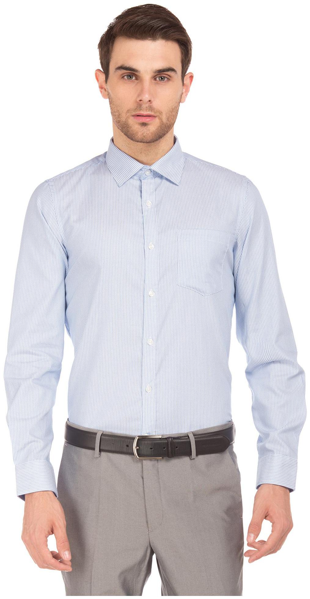 

Excalibur Men Blue Solid Slim Fit Casual Shirt
