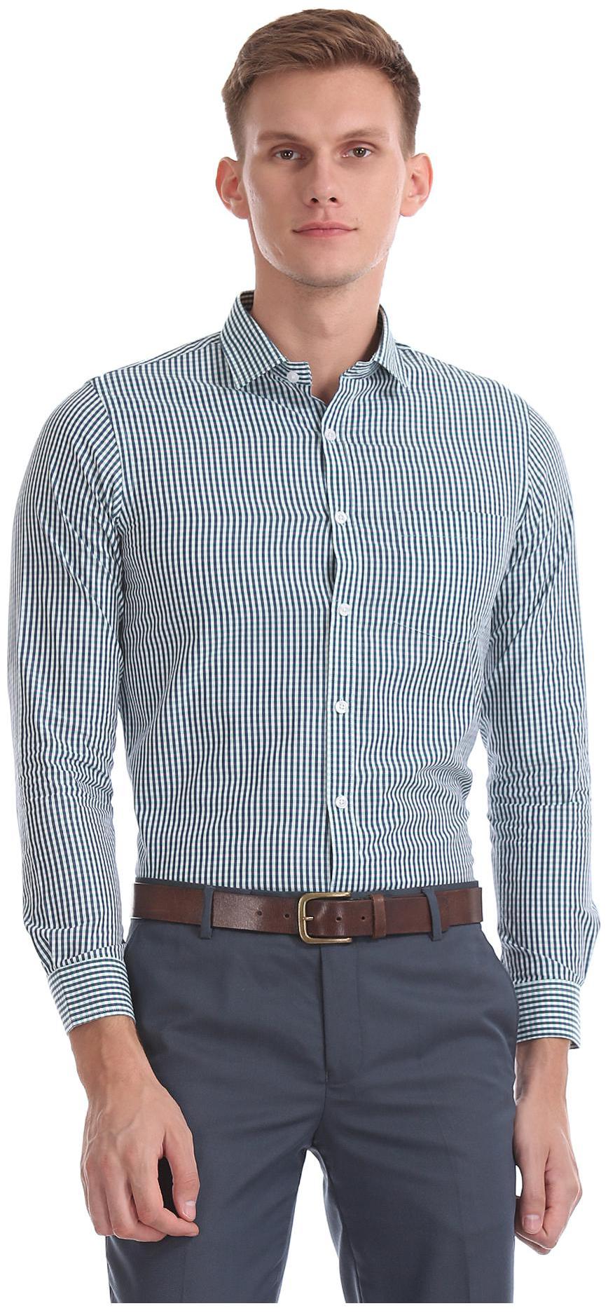 

Excalibur Men Slim fit Formal Shirt - Green