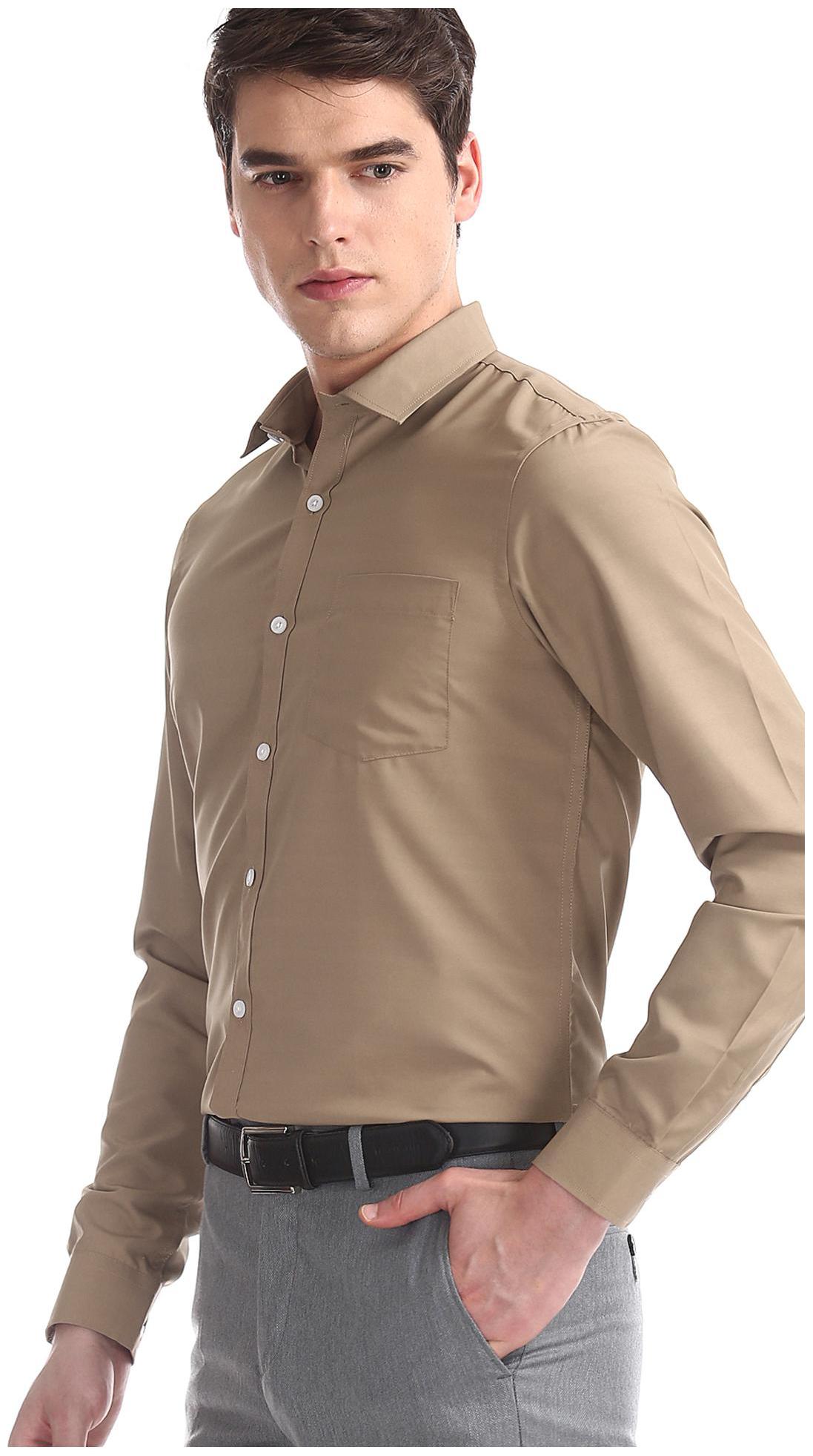 

Excalibur Men Regular fit Formal Shirt - Brown