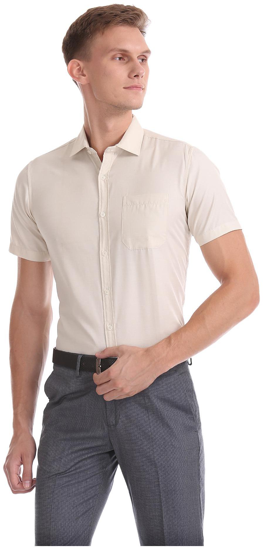 

Excalibur Men Regular fit Formal Shirt - Beige