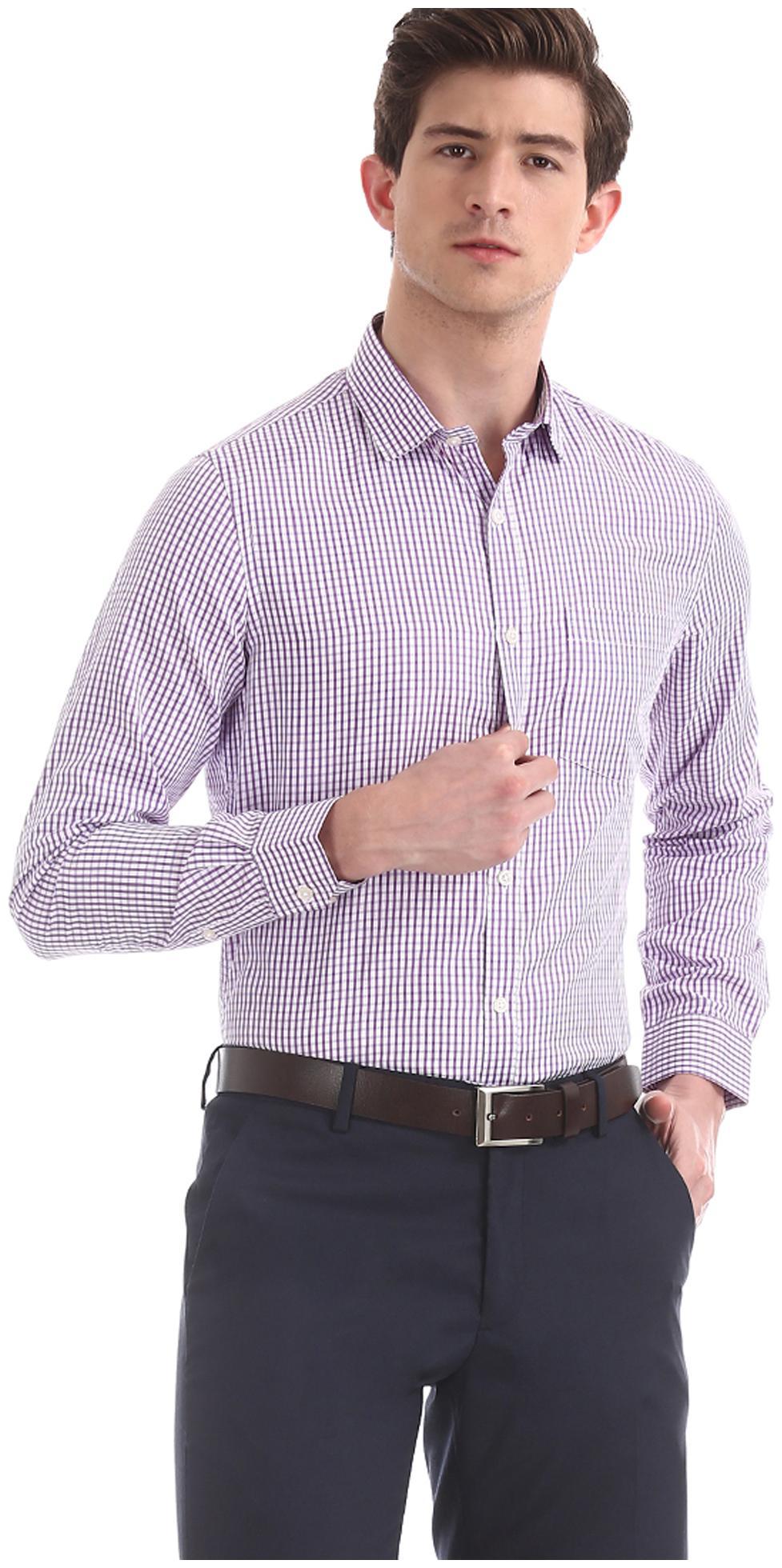 

Excalibur Men Regular fit Formal Shirt - Purple