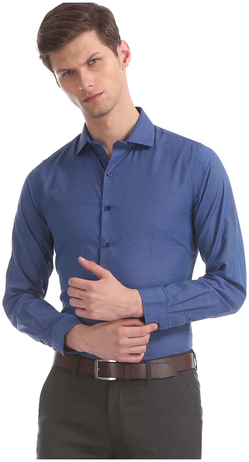 

Excalibur Men Slim fit Formal Shirt - Blue