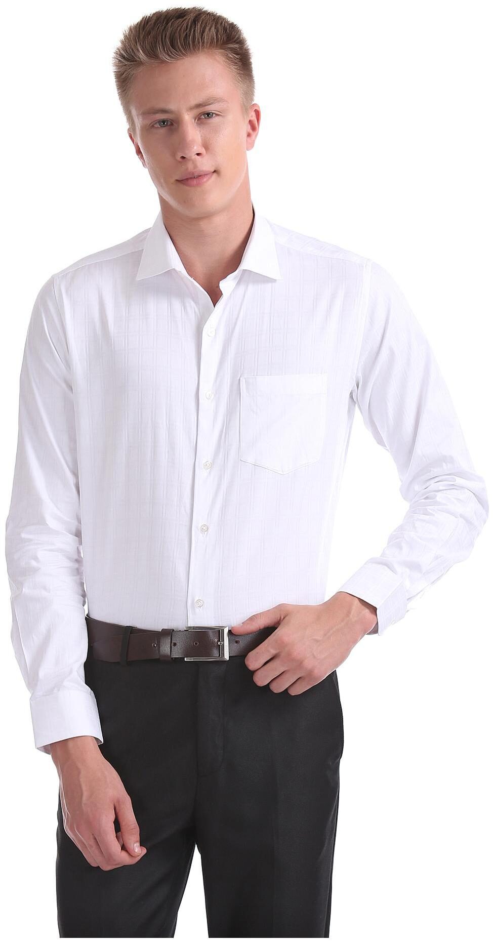 

Excalibur Men Regular fit Formal Shirt - White