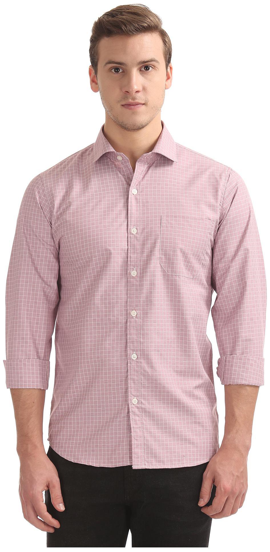 

Excalibur Men Slim fit Formal Shirt - Pink