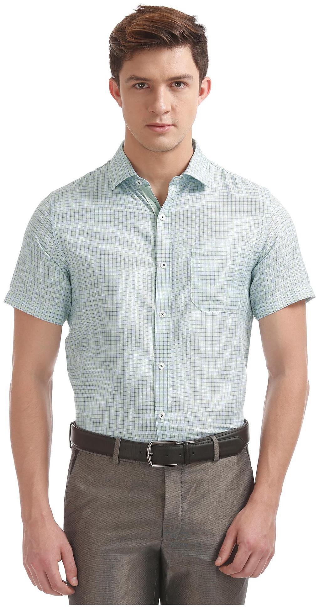 

Excalibur Men Slim fit Formal Shirt - Green