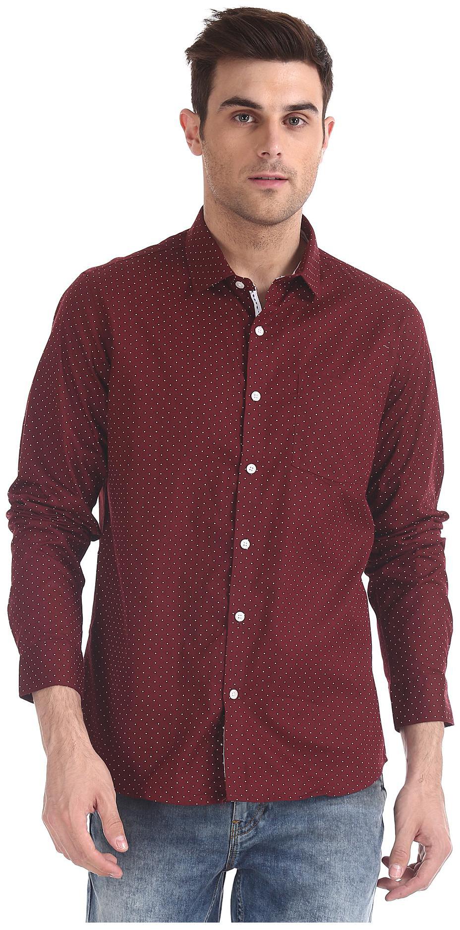 

Excalibur Men Super slim fit Formal Shirt - Red