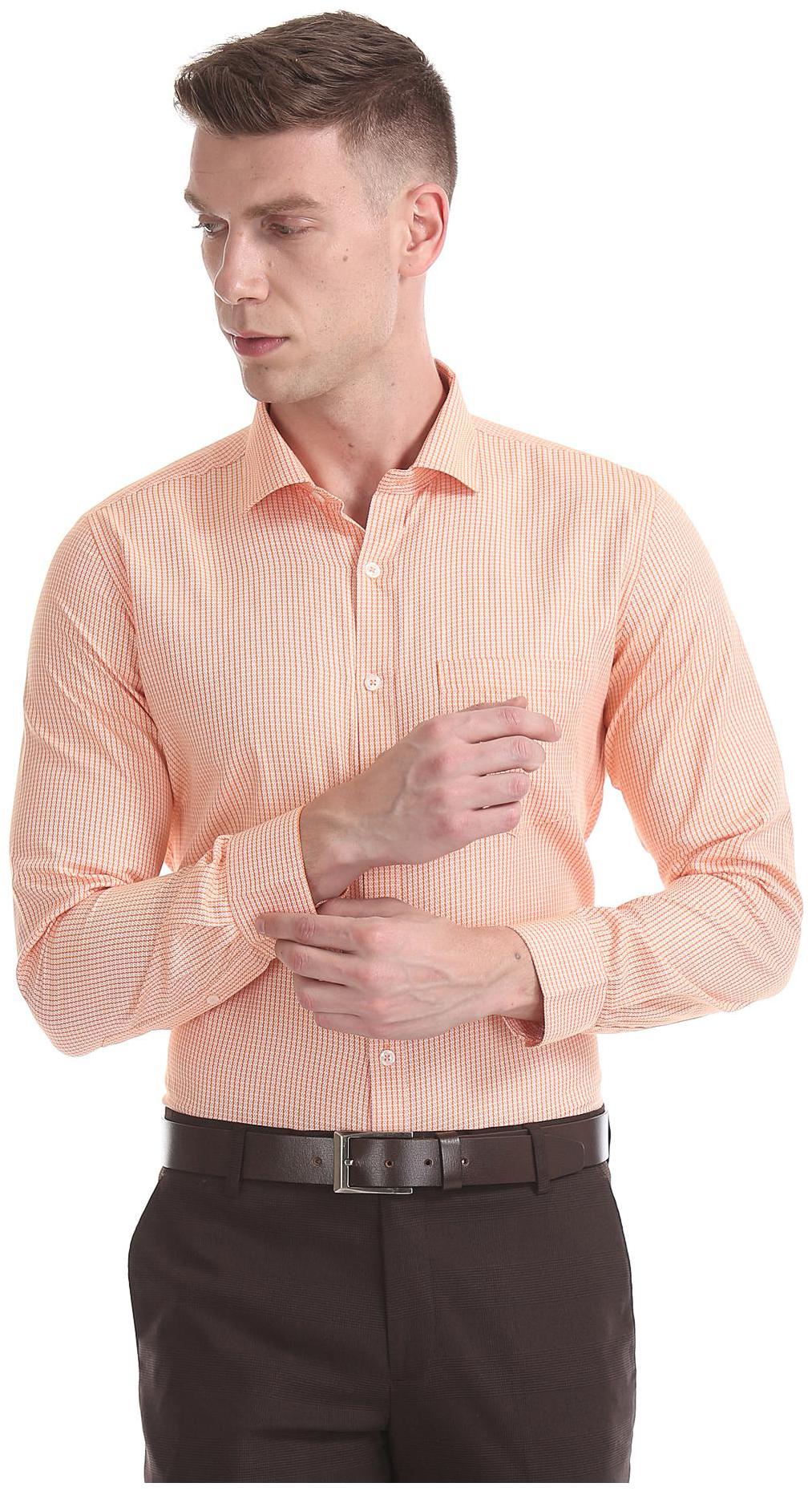 

Excalibur Men Regular fit Formal Shirt - Orange