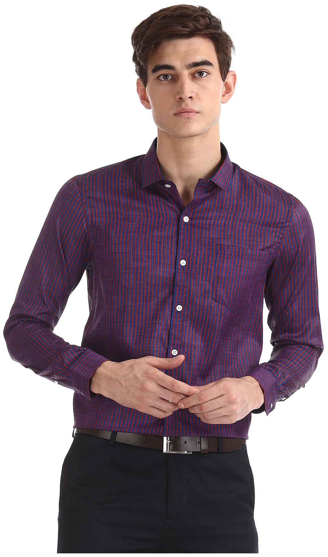 

Excalibur Men Regular fit Formal Shirt - Red