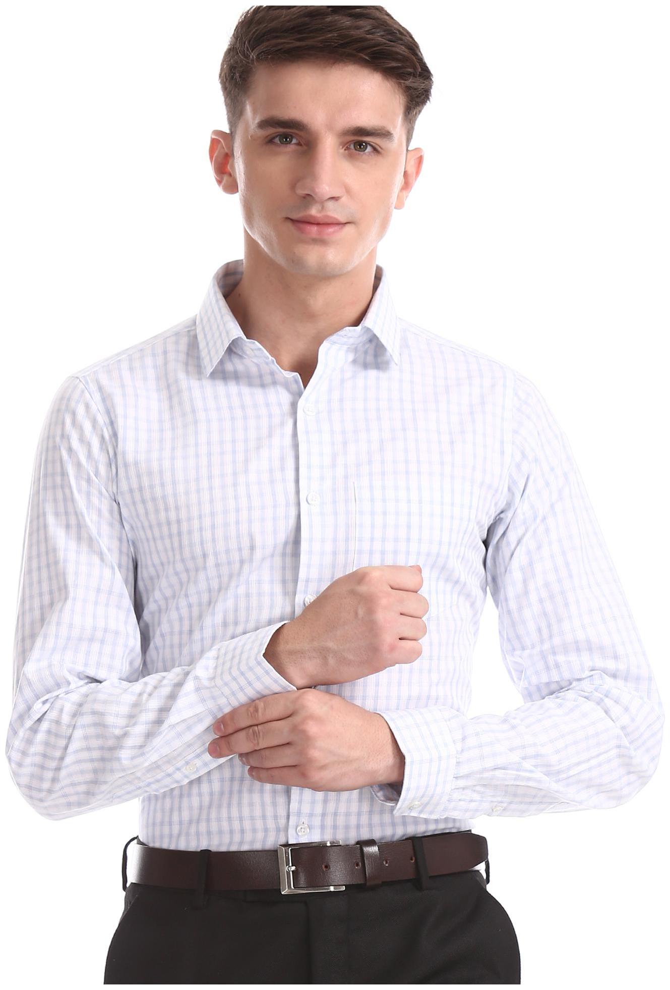 

Excalibur Men Slim fit Formal Shirt - Blue