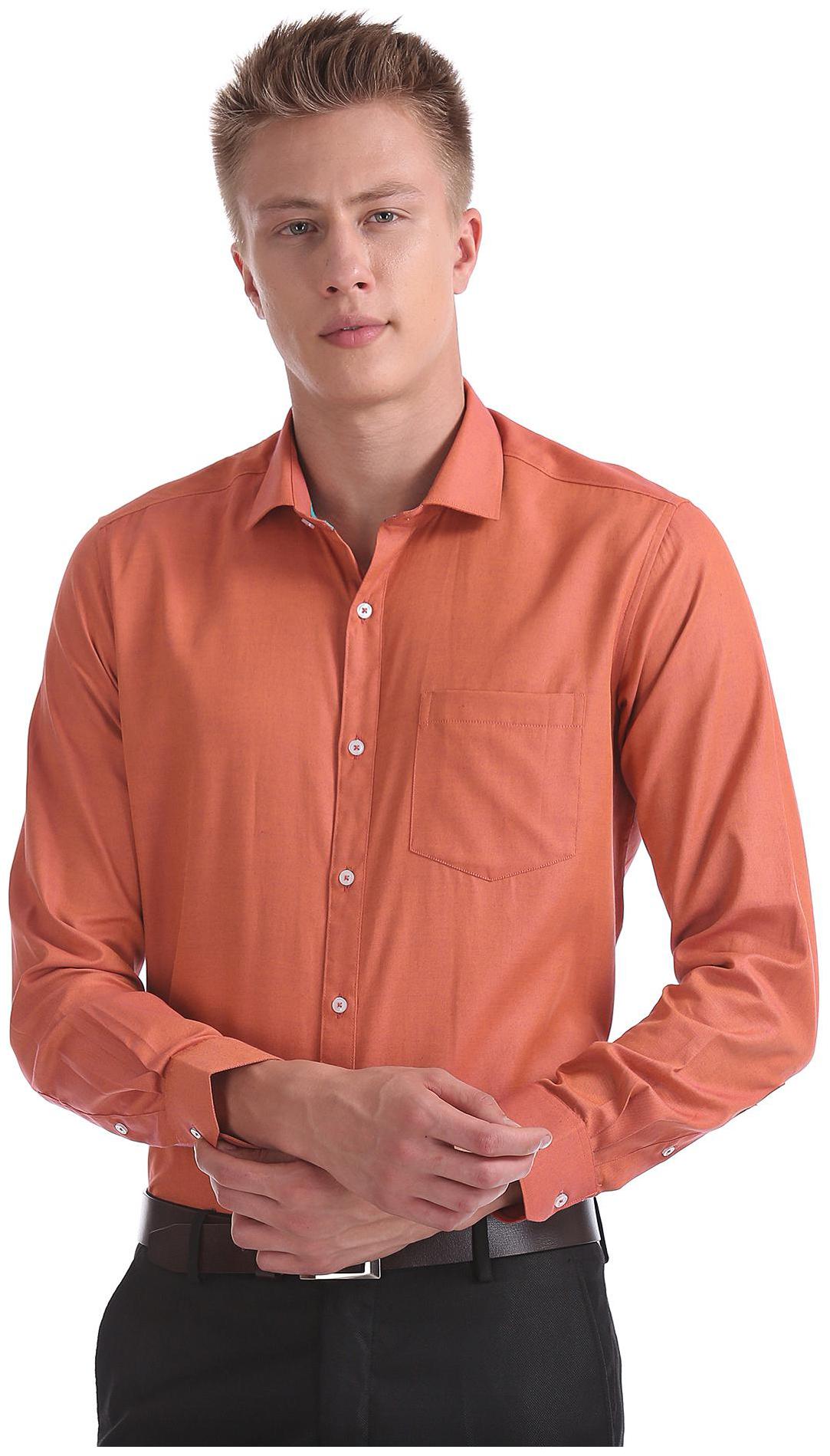 

Excalibur Men Regular fit Formal Shirt - Orange