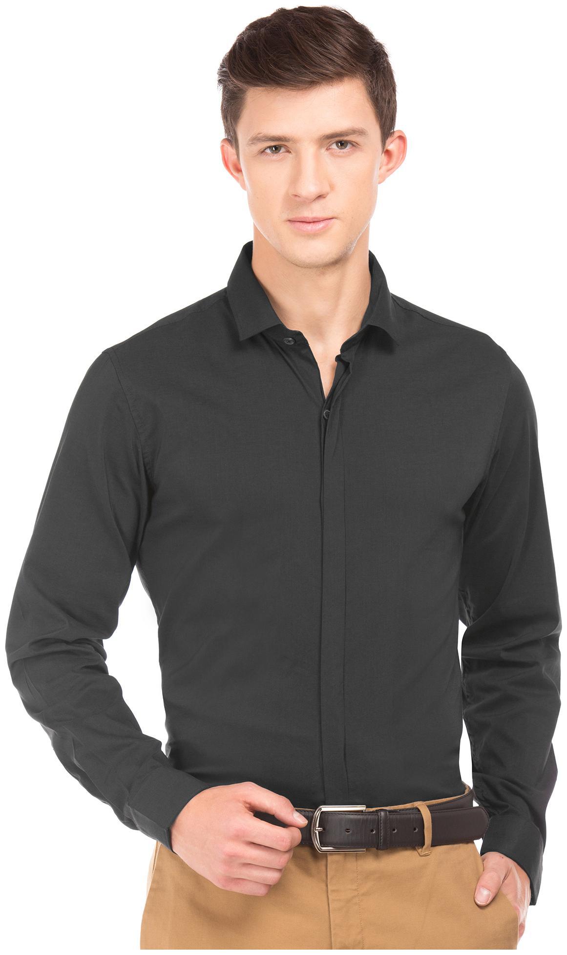 

Excalibur Men Slim fit Formal Shirt - Black