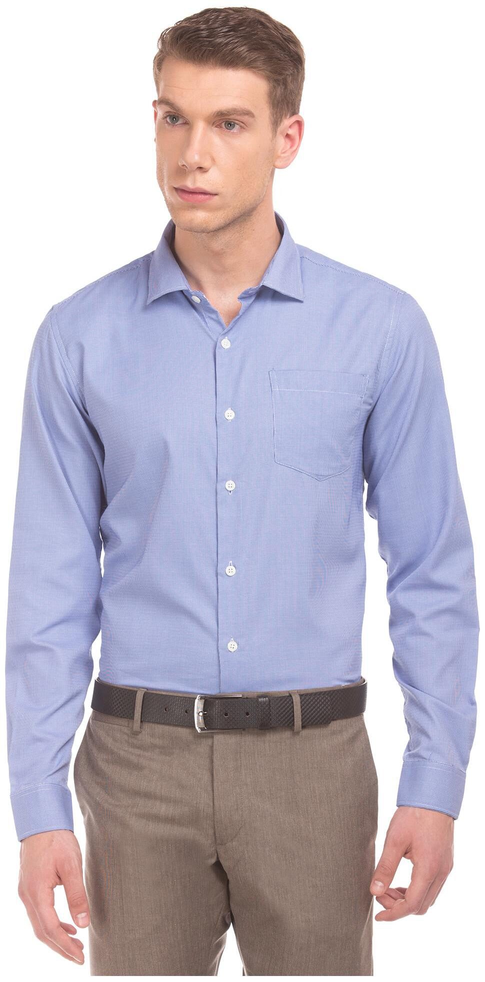 

Excalibur Men Slim fit Formal Shirt - Blue