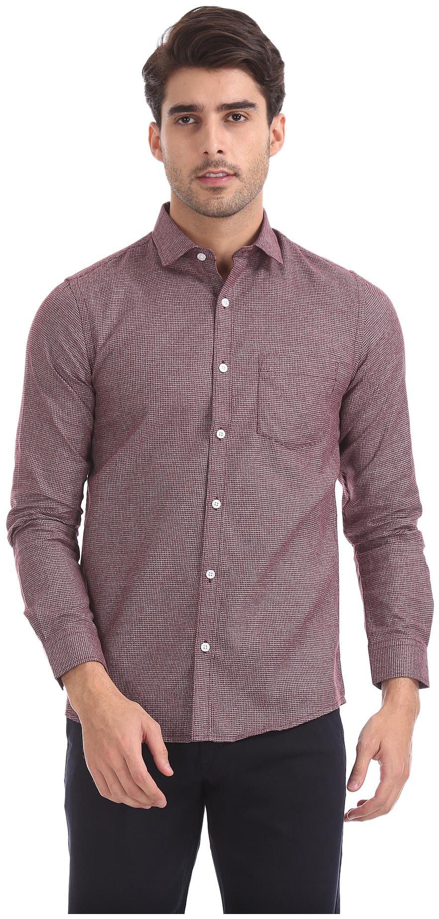 

Excalibur Men Slim fit Formal Shirt - Red