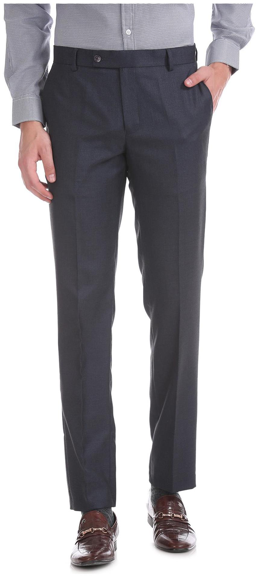 

Excalibur Men Solid Slim Fit Formal Trouser - Blue