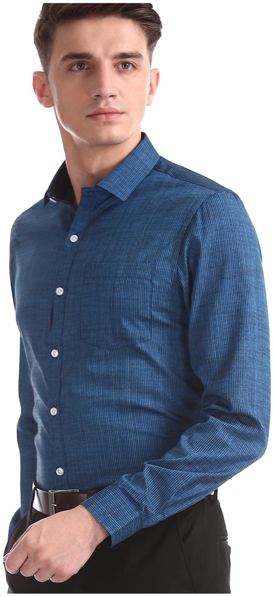 

Excalibur Men Regular fit Formal Shirt - Blue