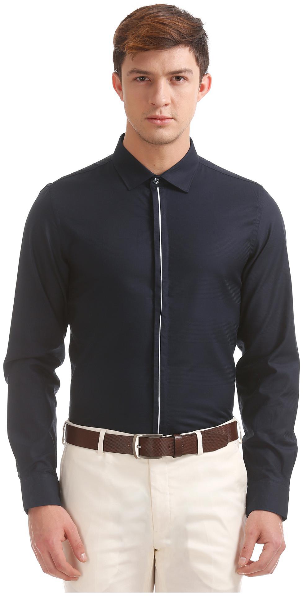

Excalibur Men Super slim fit Formal Shirt - Blue