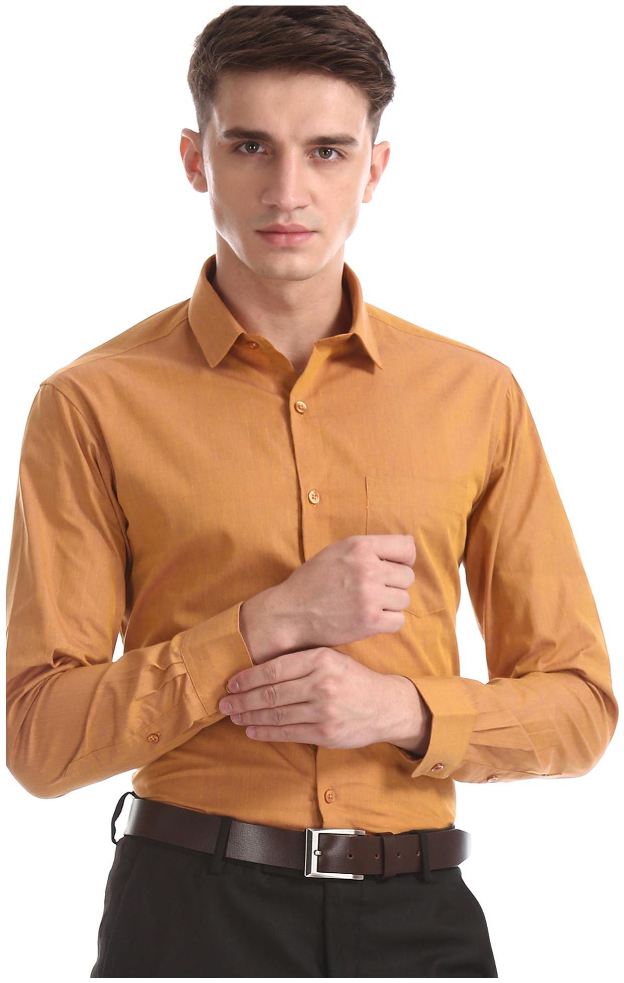 

Excalibur Men Super slim fit Formal Shirt - Orange