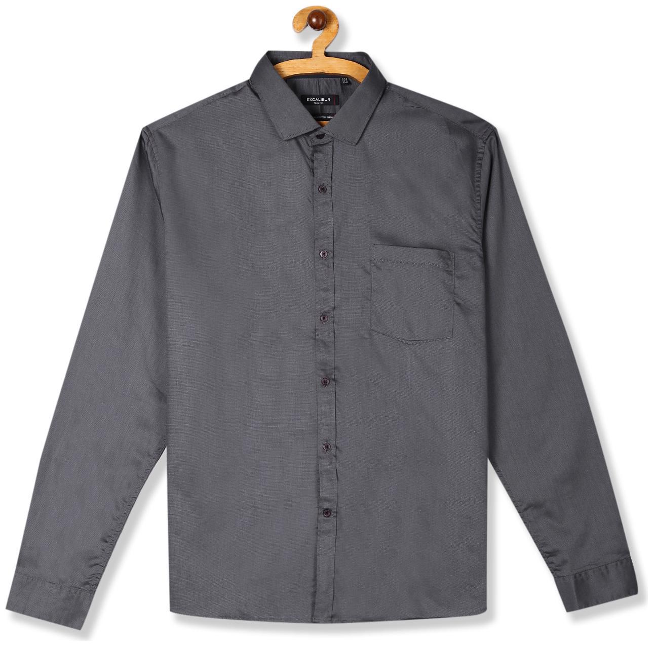 

Excalibur Men Slim fit Formal Shirt - Grey