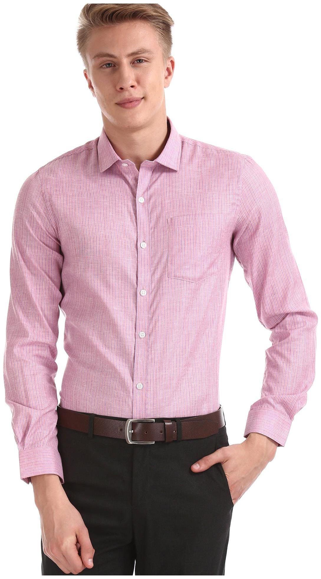 

Excalibur Men Regular fit Formal Shirt - Pink
