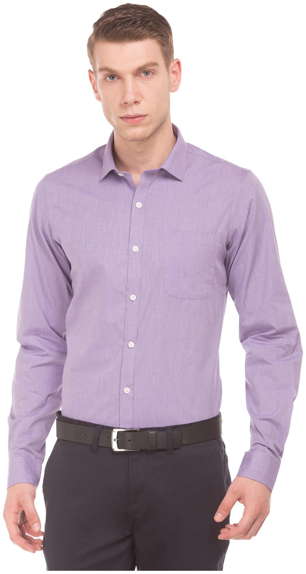 

Excalibur Men Slim fit Formal Shirt - Purple