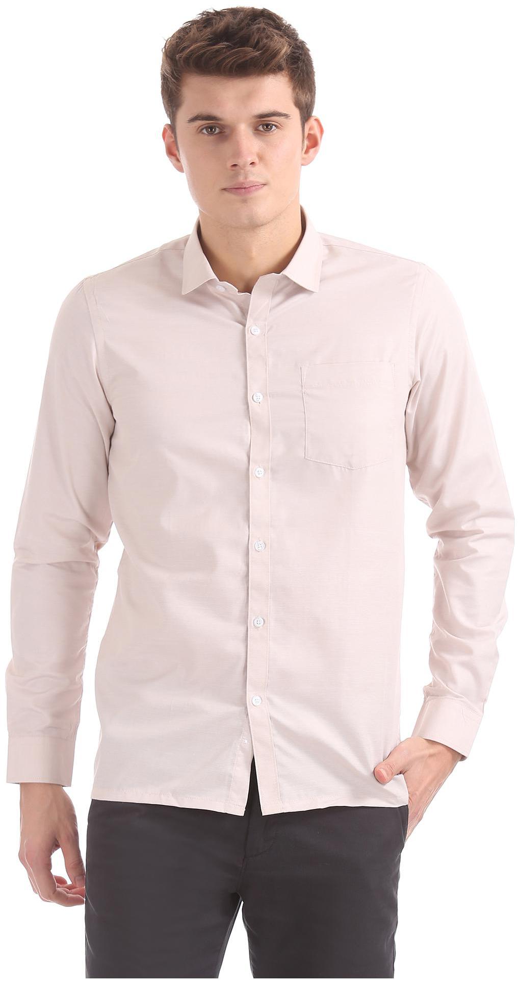 

Excalibur Men Beige Printed Slim Fit Casual Shirt