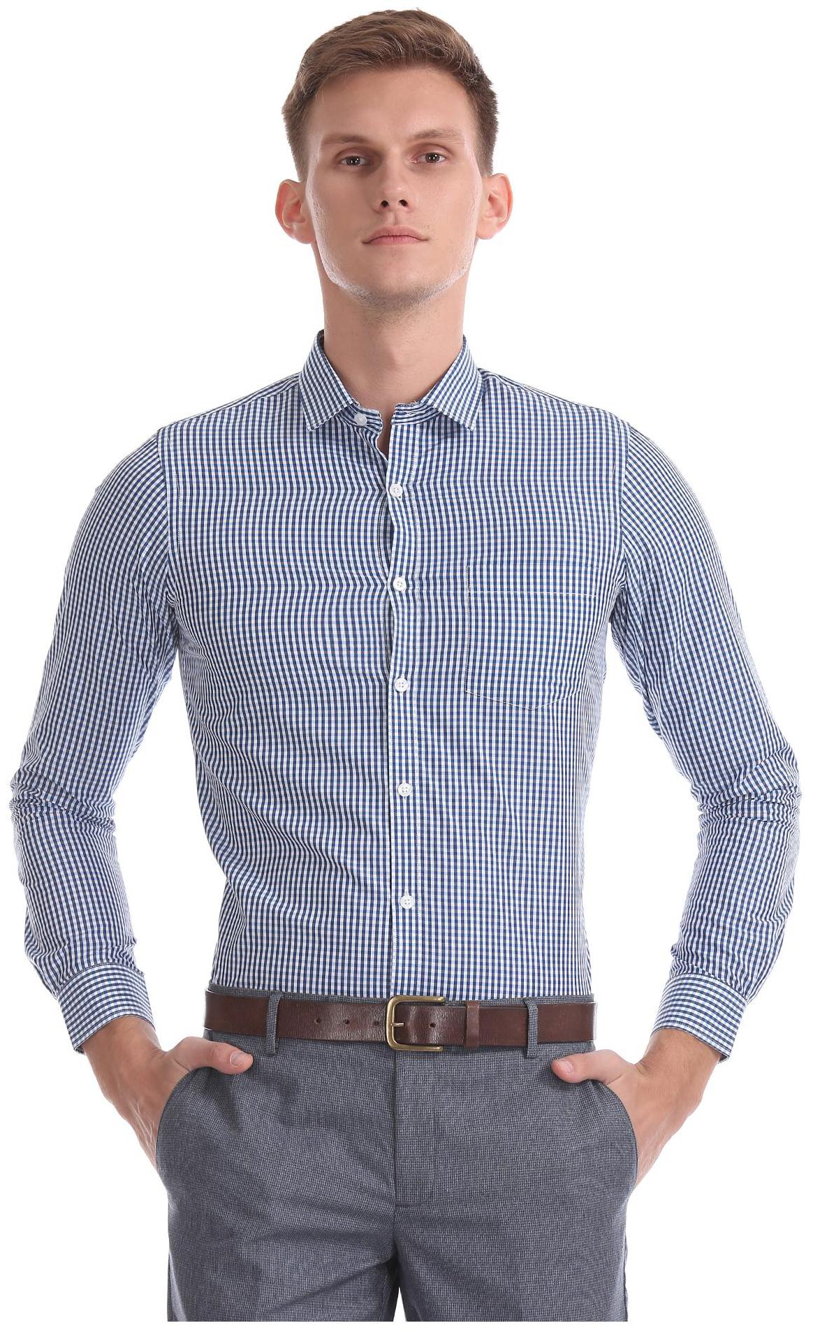 

Excalibur Men Slim fit Formal Shirt - Blue