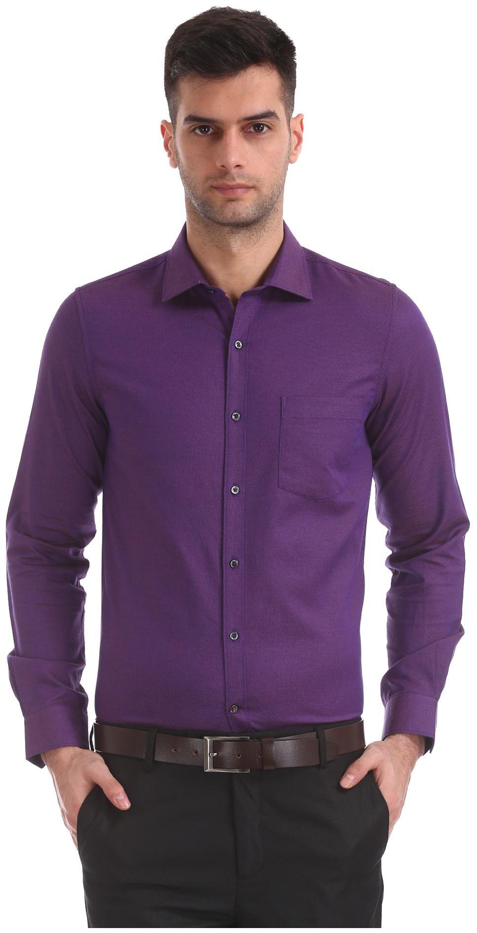 

Excalibur Men Slim fit Formal Shirt - Purple