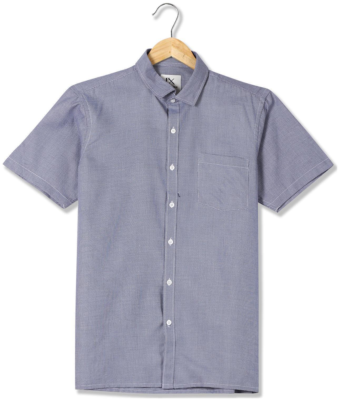 

Excalibur Men Blue Weaved Regular Fit Casual Shirt