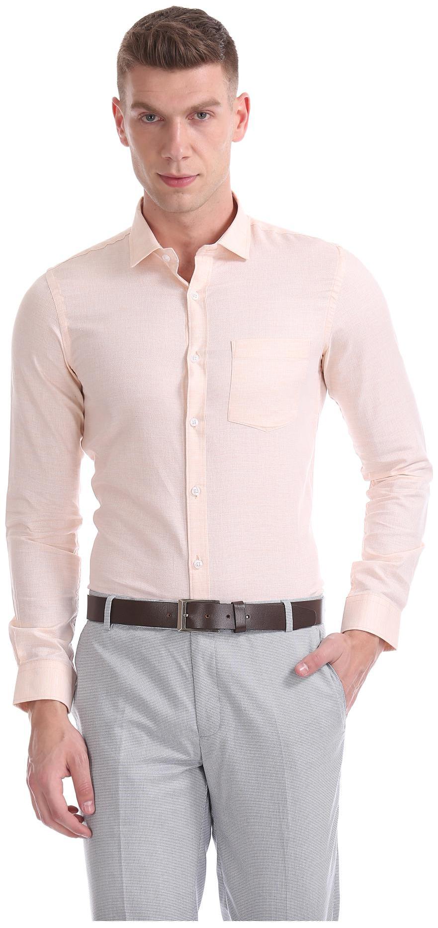 

Excalibur Men Slim fit Formal Shirt - Orange