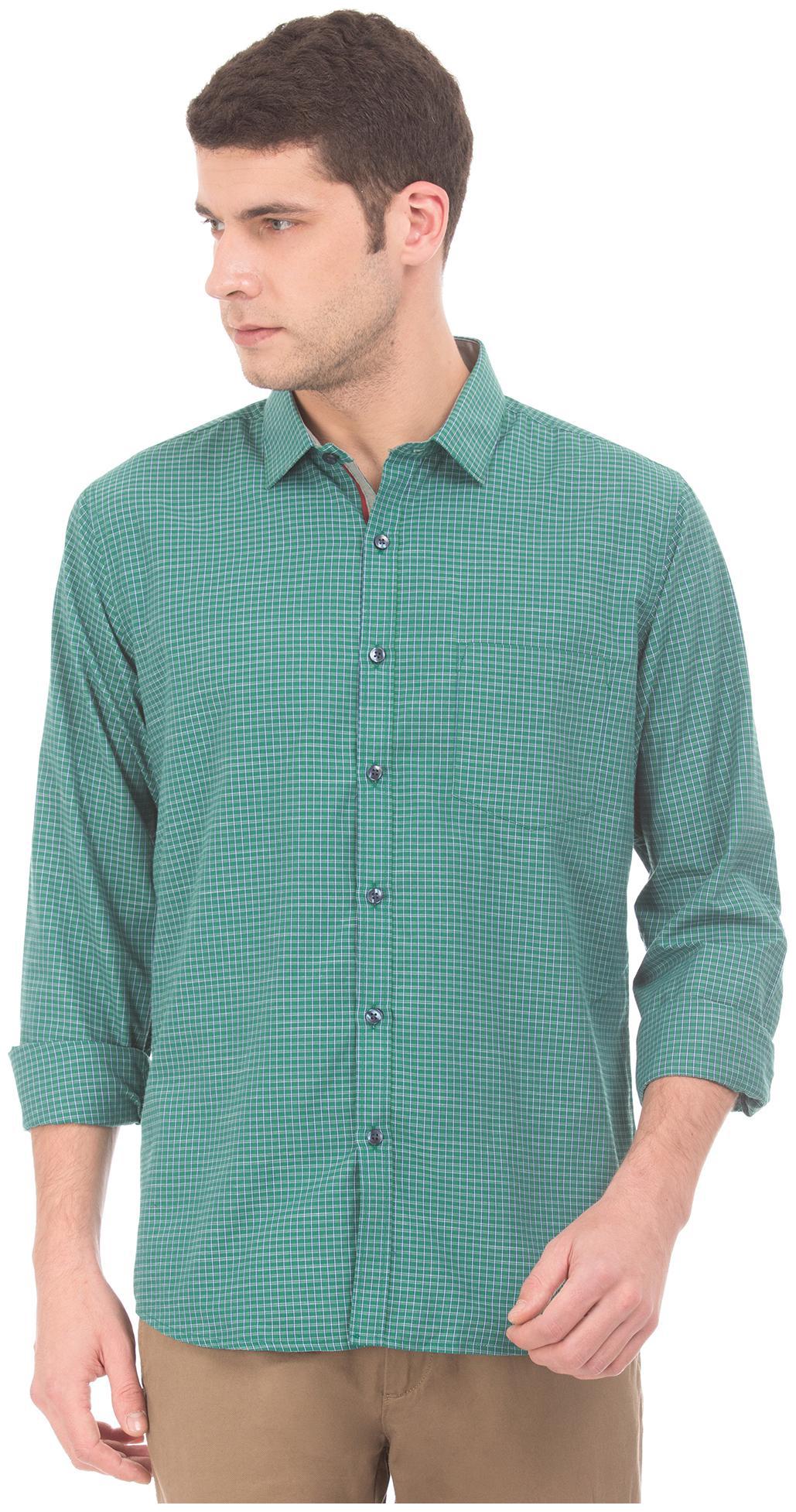 

Excalibur Men Slim fit Formal Shirt - Green